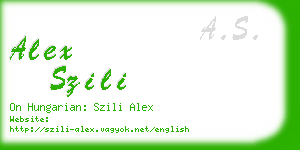 alex szili business card